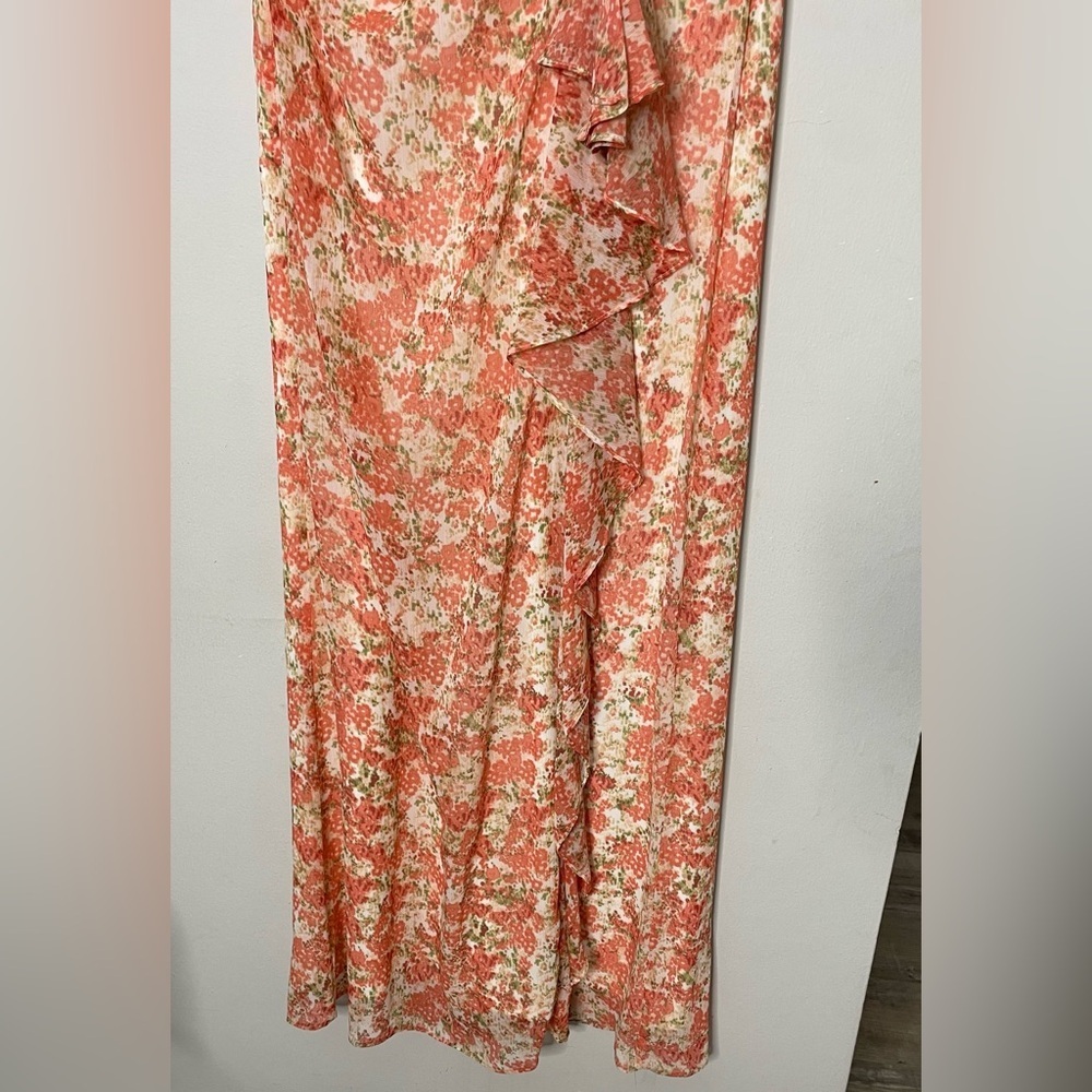 Lauren Ralph Lauren Floral Ruffle-Trim Georgette Gown - Picture 6 of 14